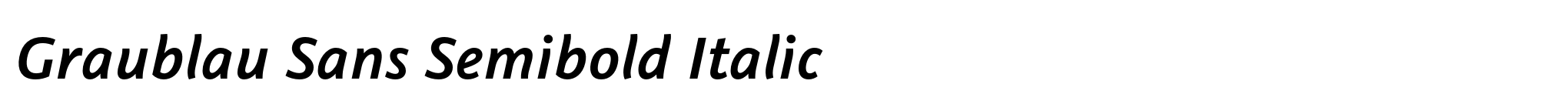 Graublau Sans Semibold Italic image